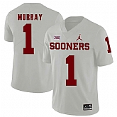 Oklahoma Sooners 1 Kyler Murray White College Football Jersey Dzhi,baseball caps,new era cap wholesale,wholesale hats